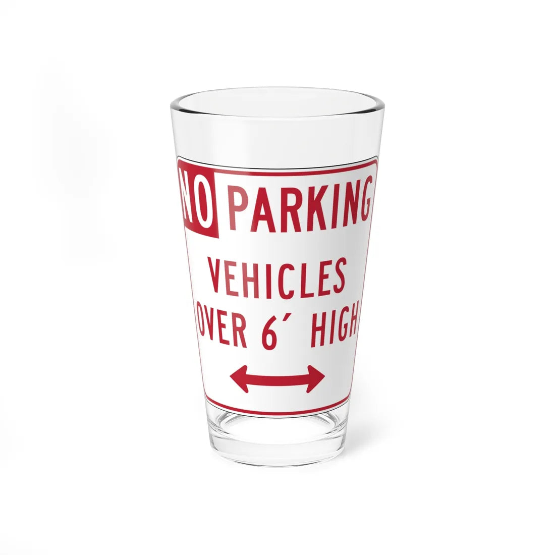 MUTCD-CA R28D (California) (Road Sign) Pint Glass 16oz 16oz - Go Mug Yourself