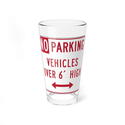 MUTCD-CA R28D (California) (Road Sign) Pint Glass 16oz 16oz - Go Mug Yourself