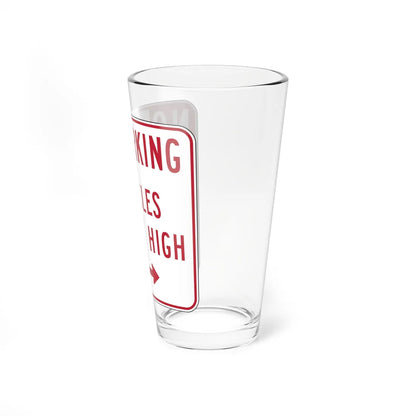 MUTCD-CA R28D (California) (Road Sign) Pint Glass 16oz - Go Mug Yourself