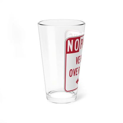 MUTCD-CA R28D open text (California) (Road Sign) Pint Glass 16oz - Go Mug Yourself