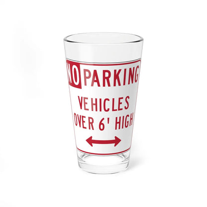 MUTCD-CA R28D open text (California) (Road Sign) Pint Glass 16oz - Go Mug Yourself