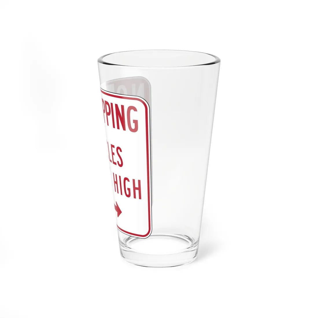 MUTCD-CA R28DS (California) (Road Sign) Pint Glass 16oz - Go Mug Yourself