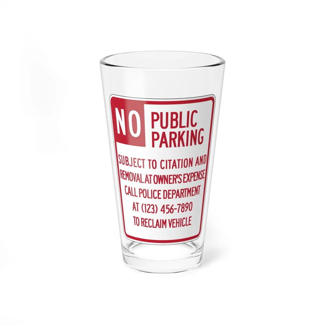 MUTCD-CA R28E (California) (Road Sign) Pint Glass 16oz - Go Mug Yourself