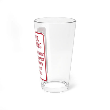 MUTCD-CA R28E (California) (Road Sign) Pint Glass 16oz - Go Mug Yourself