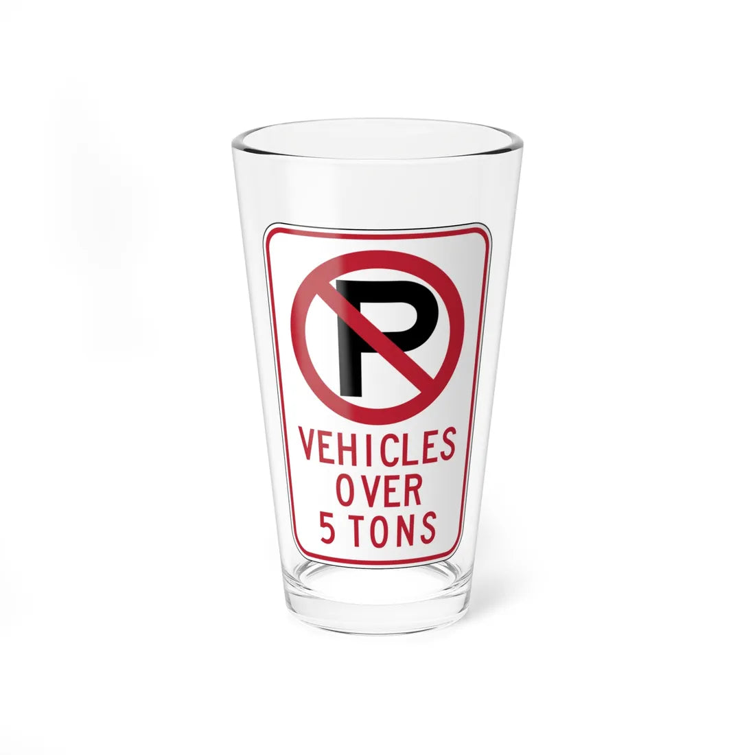 MUTCD-CA R28F open text (California) (Road Sign) Pint Glass 16oz - Go Mug Yourself