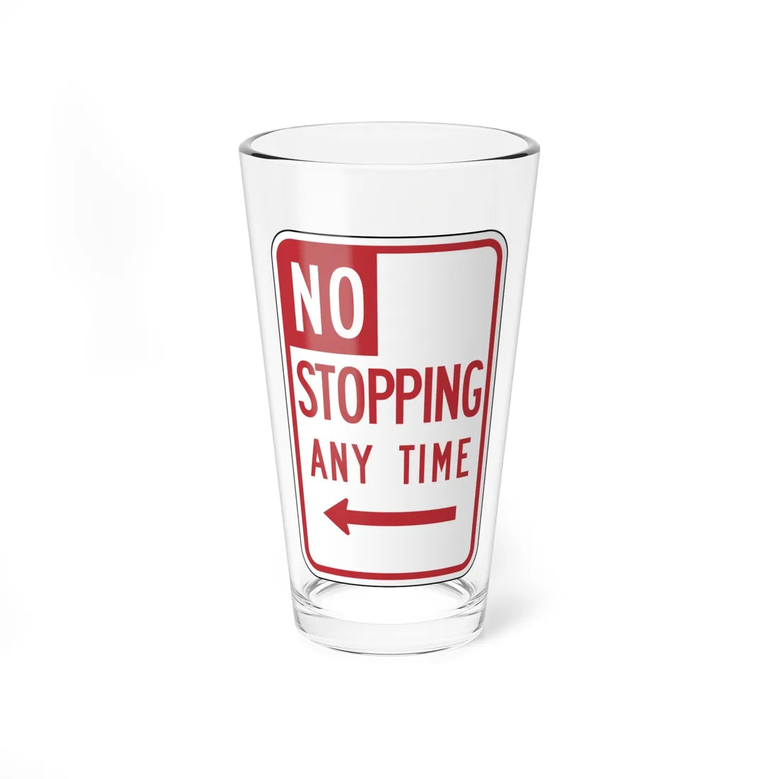 MUTCD-CA R28S (California) (Road Sign) Pint Glass 16oz 16oz - Go Mug Yourself