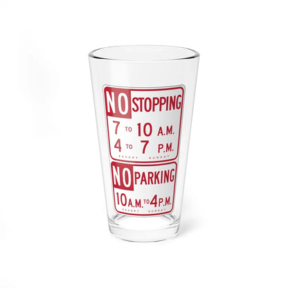 MUTCD-CA R29-1.1 (California) (Road Sign) Pint Glass 16oz 16oz - Go Mug Yourself