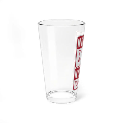 MUTCD-CA R29-1.1 open text (California) (Road Sign) Pint Glass 16oz - Go Mug Yourself