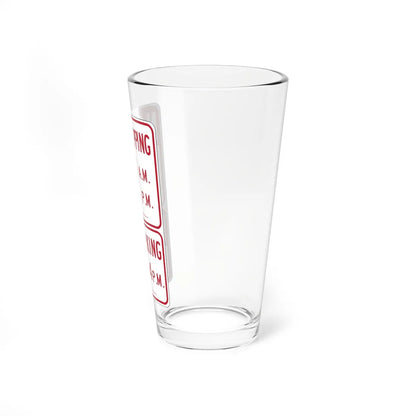 MUTCD-CA R29-1.1 open text (California) (Road Sign) Pint Glass 16oz - Go Mug Yourself