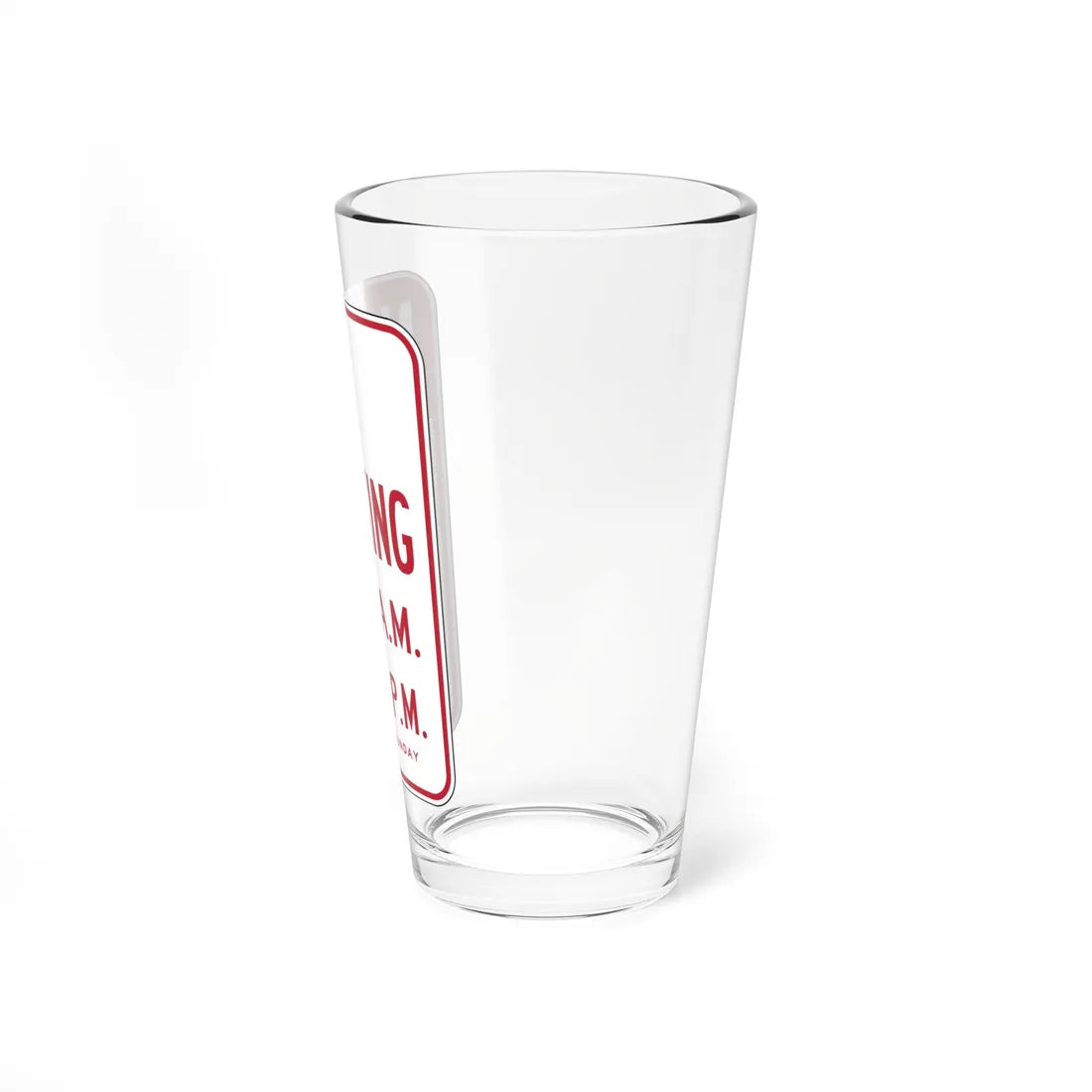 MUTCD-CA R30 (California) (Road Sign) Pint Glass 16oz - Go Mug Yourself