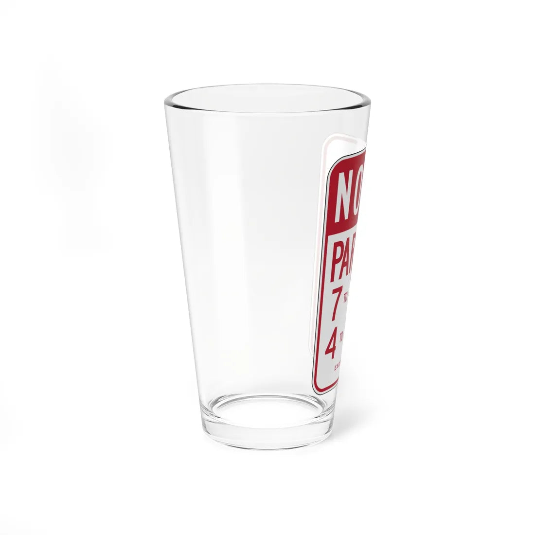 MUTCD-CA R30 open text (California) (Road Sign) Pint Glass 16oz - Go Mug Yourself