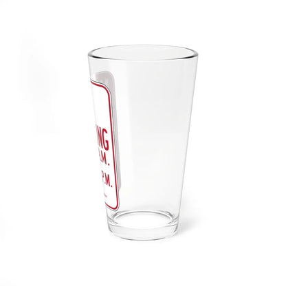 MUTCD-CA R30 open text (California) (Road Sign) Pint Glass 16oz - Go Mug Yourself