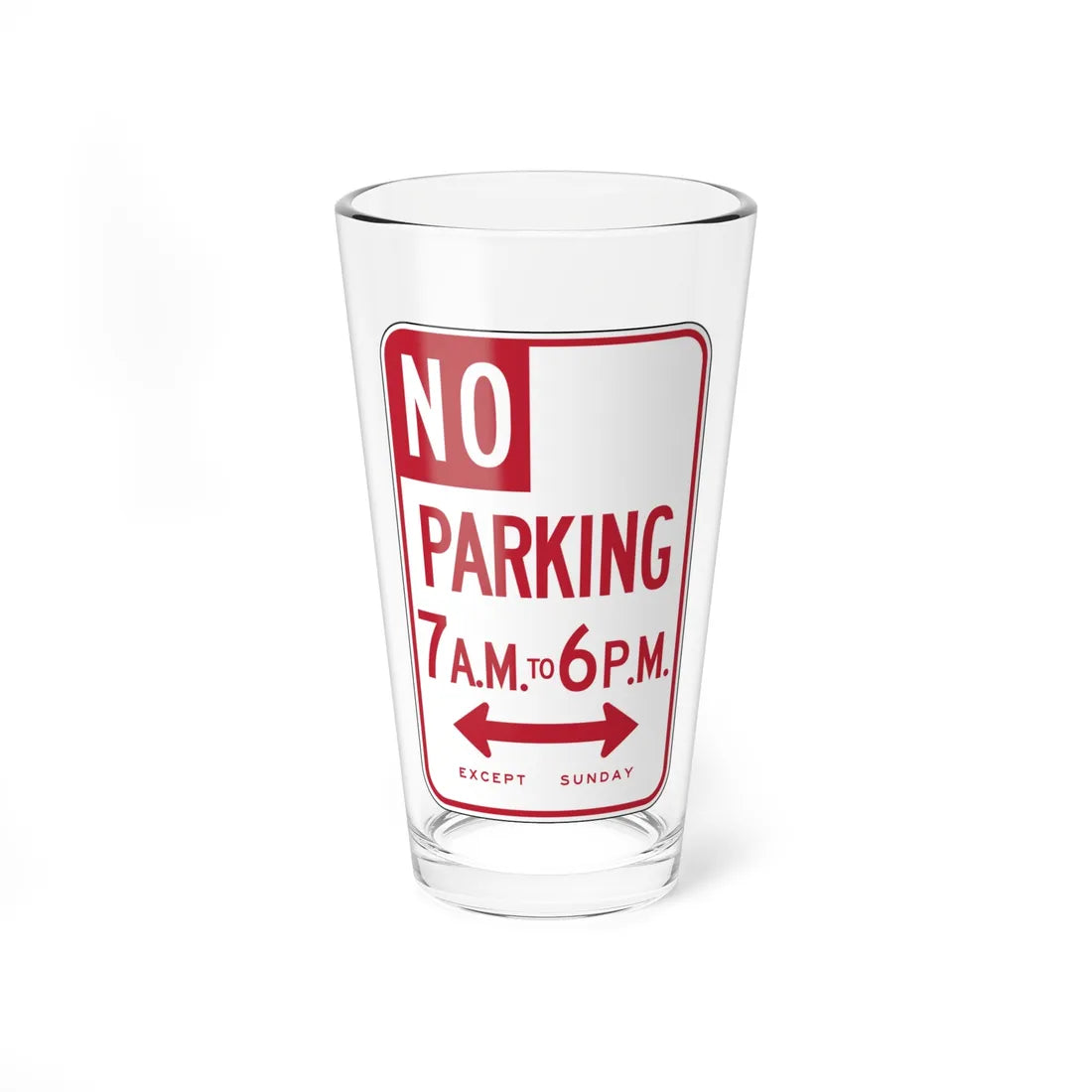 MUTCD-CA R30A (California) (Road Sign) Pint Glass 16oz 16oz - Go Mug Yourself