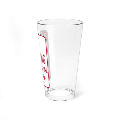 MUTCD-CA R30A open text (California) (Road Sign) Pint Glass 16oz - Go Mug Yourself