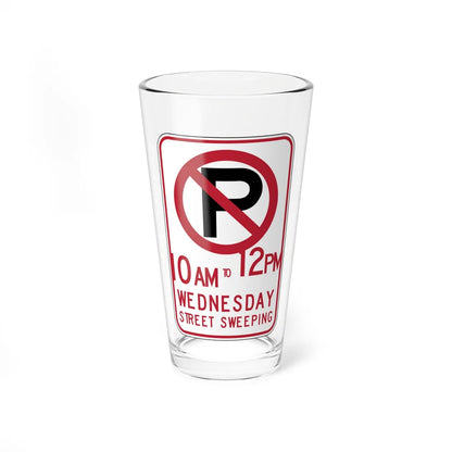 MUTCD-CA R30B 2009 open text (California) (Road Sign) Pint Glass 16oz 16oz - Go Mug Yourself