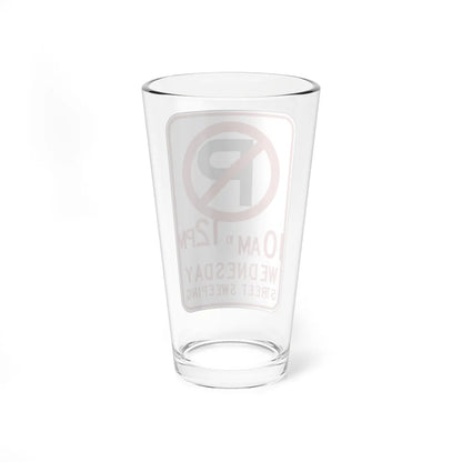 MUTCD-CA R30B 2009 open text (California) (Road Sign) Pint Glass 16oz - Go Mug Yourself