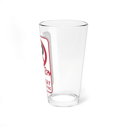 MUTCD-CA R30B 2009 open text (California) (Road Sign) Pint Glass 16oz - Go Mug Yourself