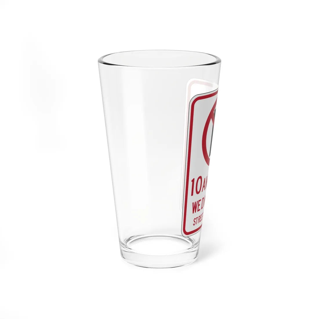 MUTCD-CA R30B 2024 open text (California) (Road Sign) Pint Glass 16oz - Go Mug Yourself