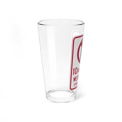 MUTCD-CA R30B 2024 open text (California) (Road Sign) Pint Glass 16oz - Go Mug Yourself