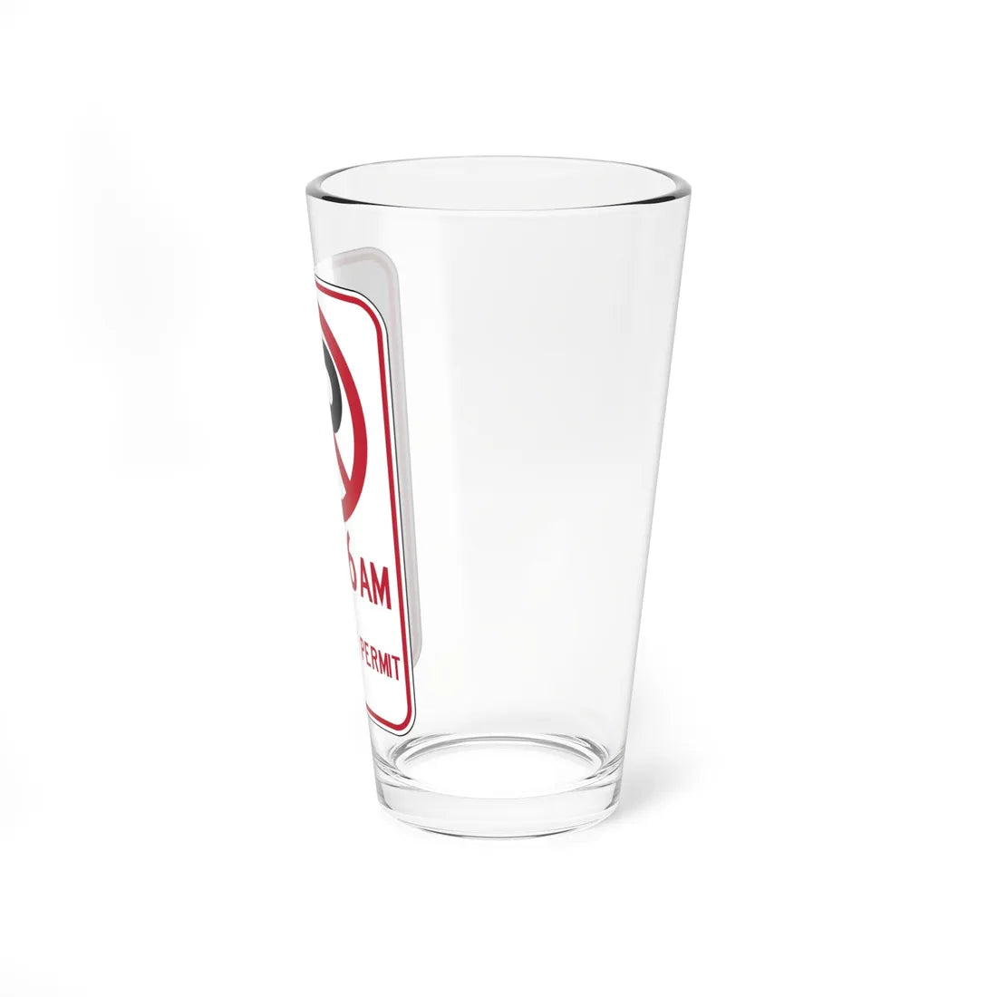 MUTCD-CA R30C open text (California) (Road Sign) Pint Glass 16oz - Go Mug Yourself