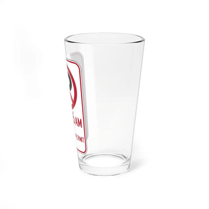 MUTCD-CA R30C open text (California) (Road Sign) Pint Glass 16oz - Go Mug Yourself