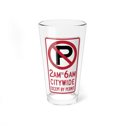 MUTCD-CA R30D (California) (Road Sign) Pint Glass 16oz 16oz - Go Mug Yourself