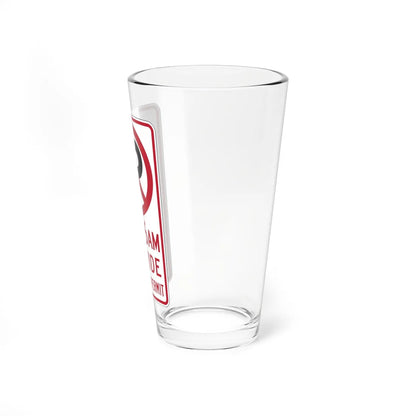 MUTCD-CA R30D (California) (Road Sign) Pint Glass 16oz - Go Mug Yourself