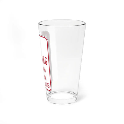 MUTCD-CA R30F (California) (Road Sign) Pint Glass 16oz - Go Mug Yourself