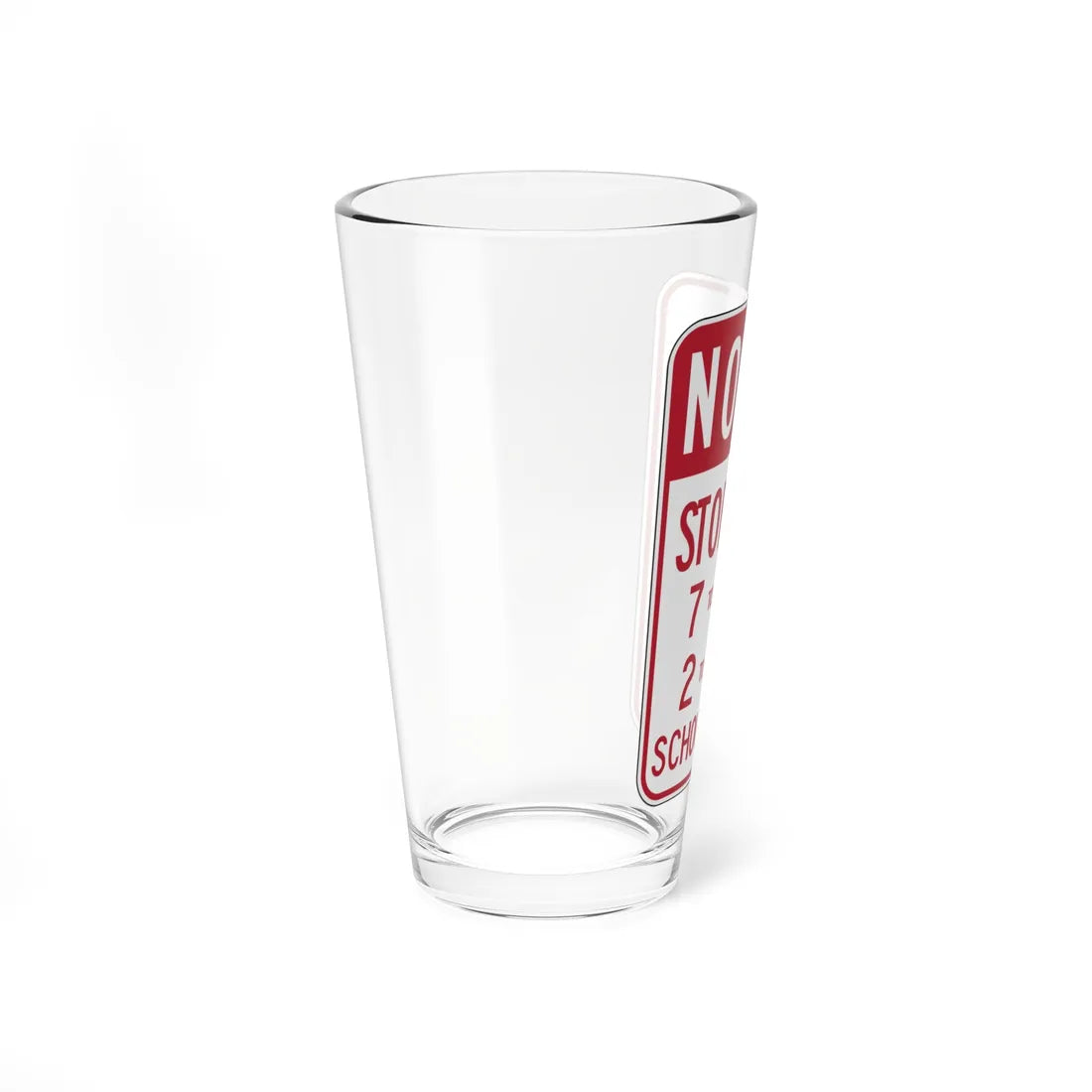 MUTCD-CA R30F open text (California) (Road Sign) Pint Glass 16oz - Go Mug Yourself