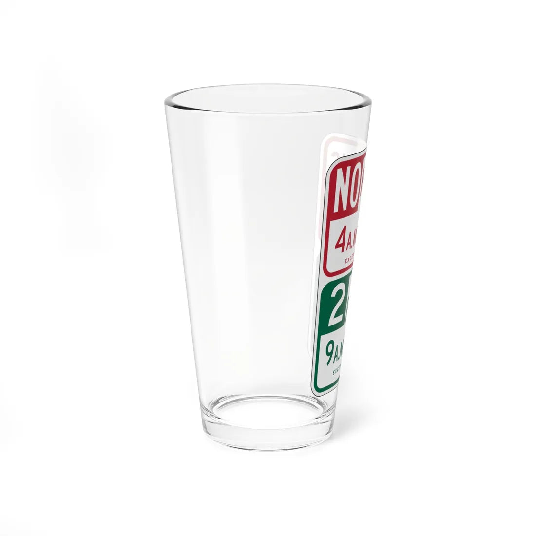 MUTCD-CA R31-1.1 (California) (Road Sign) Pint Glass 16oz - Go Mug Yourself