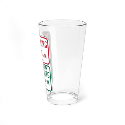 MUTCD-CA R31-1.1 open text (California) (Road Sign) Pint Glass 16oz - Go Mug Yourself