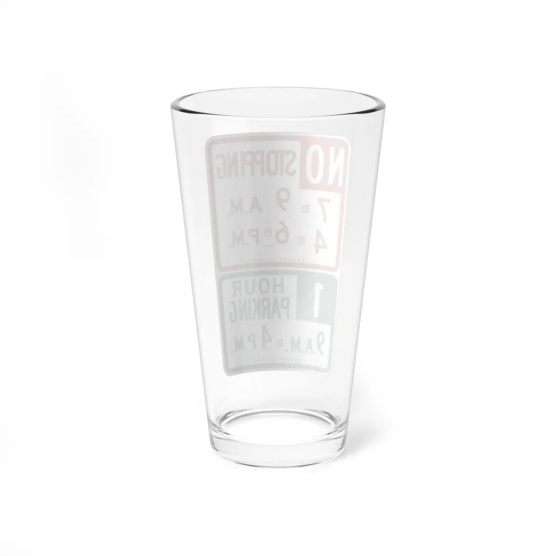 MUTCD-CA R31-1.1S open text (California) (Road Sign) Pint Glass 16oz - Go Mug Yourself