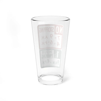 MUTCD-CA R31-1.1S open text (California) (Road Sign) Pint Glass 16oz - Go Mug Yourself