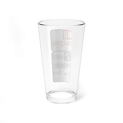 MUTCD-CA R32B open text (California) (Road Sign) Pint Glass 16oz - Go Mug Yourself
