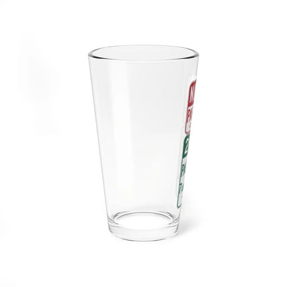 MUTCD-CA R32B open text (California) (Road Sign) Pint Glass 16oz - Go Mug Yourself