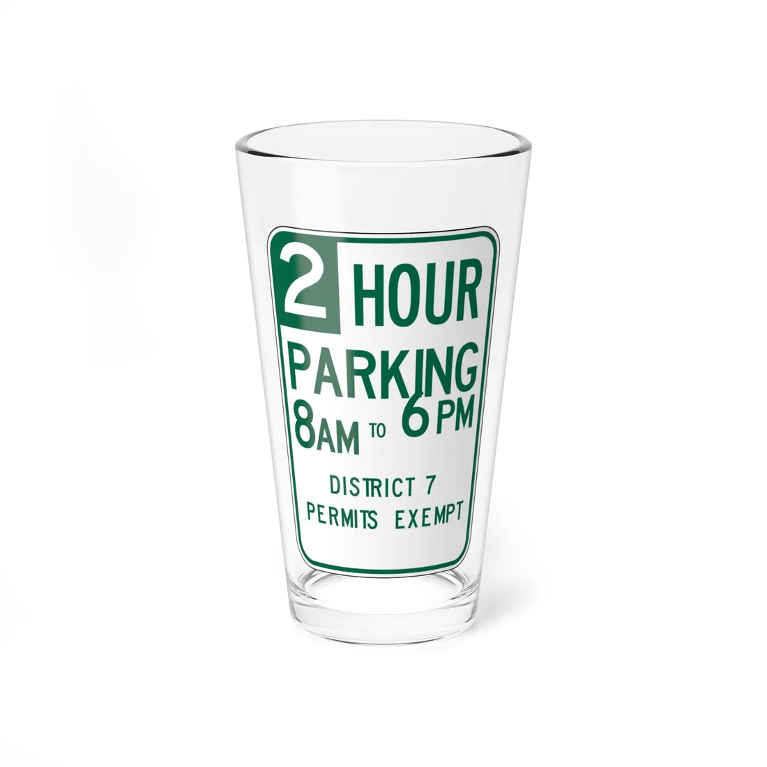 MUTCD-CA R32C open text (California) (Road Sign) Pint Glass 16oz 16oz - Go Mug Yourself