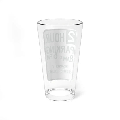 MUTCD-CA R32C open text (California) (Road Sign) Pint Glass 16oz - Go Mug Yourself