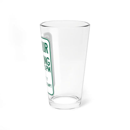 MUTCD-CA R32C open text (California) (Road Sign) Pint Glass 16oz - Go Mug Yourself