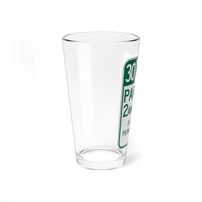 MUTCD-CA R32D open text (California) (Road Sign) Pint Glass 16oz - Go Mug Yourself