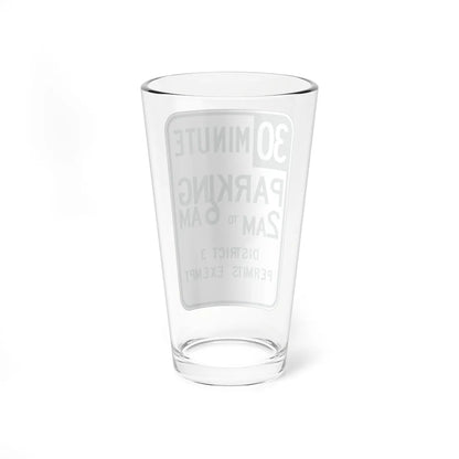 MUTCD-CA R32D open text (California) (Road Sign) Pint Glass 16oz - Go Mug Yourself