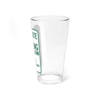 MUTCD-CA R32D open text (California) (Road Sign) Pint Glass 16oz - Go Mug Yourself
