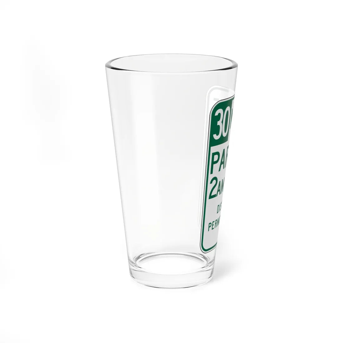 MUTCD-CA R32D open text (California) (Road Sign) Pint Glass 16oz - Go Mug Yourself
