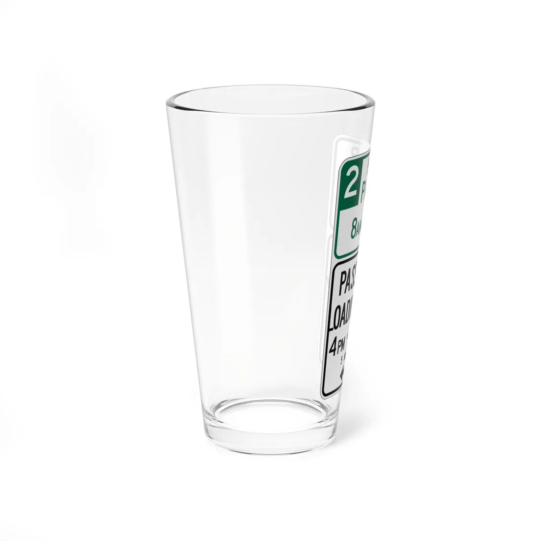 MUTCD-CA R32E open text (California) (Road Sign) Pint Glass 16oz - Go Mug Yourself