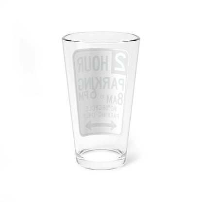 MUTCD-CA R32F open text (California) (Road Sign) Pint Glass 16oz - Go Mug Yourself