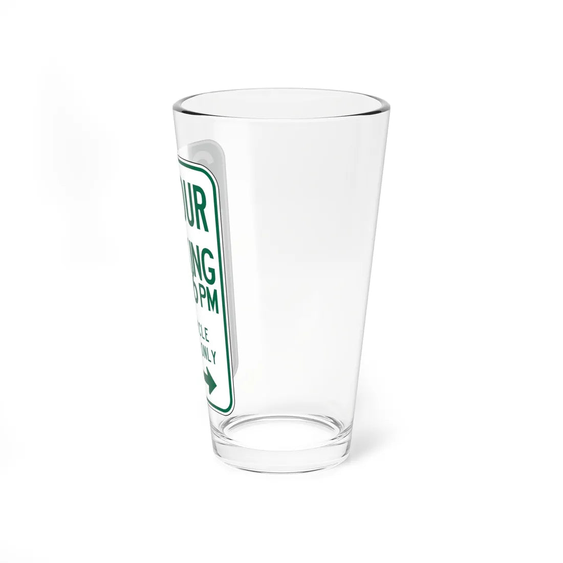 MUTCD-CA R32F open text (California) (Road Sign) Pint Glass 16oz - Go Mug Yourself