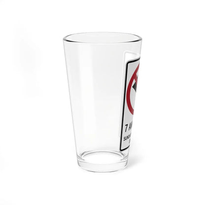 MUTCD-CA R33 (California) (Road Sign) Pint Glass 16oz - Go Mug Yourself