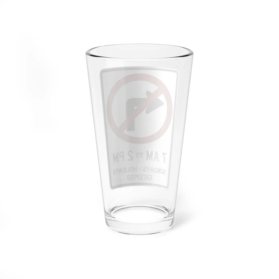 MUTCD-CA R33 (California) (Road Sign) Pint Glass 16oz - Go Mug Yourself