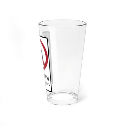 MUTCD-CA R33 (California) (Road Sign) Pint Glass 16oz - Go Mug Yourself