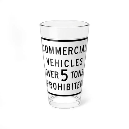 MUTCD-CA R36 text (California) (Road Sign) Pint Glass 16oz 16oz - Go Mug Yourself