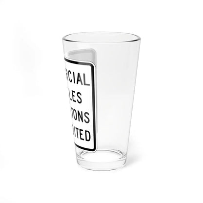 MUTCD-CA R36 text (California) (Road Sign) Pint Glass 16oz - Go Mug Yourself